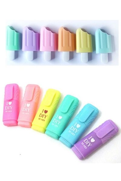 I LOVE DIY Ege Photocopy and Stationery - Ice Cream and DIY Highlighter Mini Pens Set