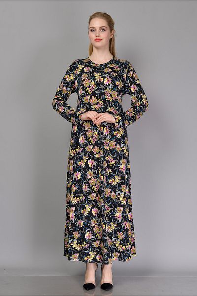 TUSSE Rochie din țesătură nisip cu mânecă U. cu model imprimat