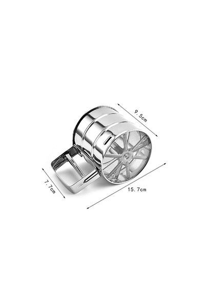 FİNALLY Stainless Triggered Metal Flour Sieve 350 gr Capacity