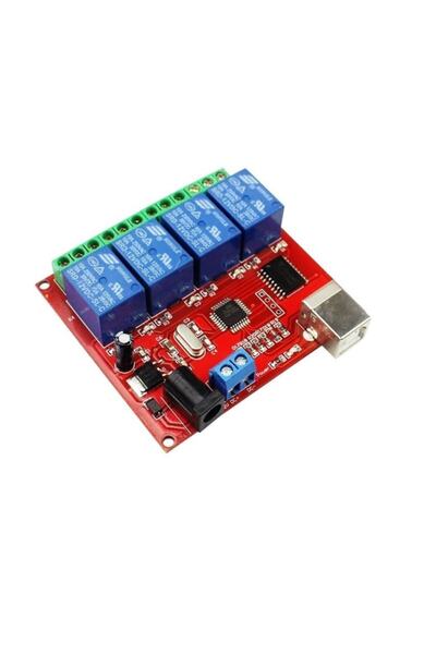Motorobit 12V 4 Kanallı USB Röle Kontrol Kartı