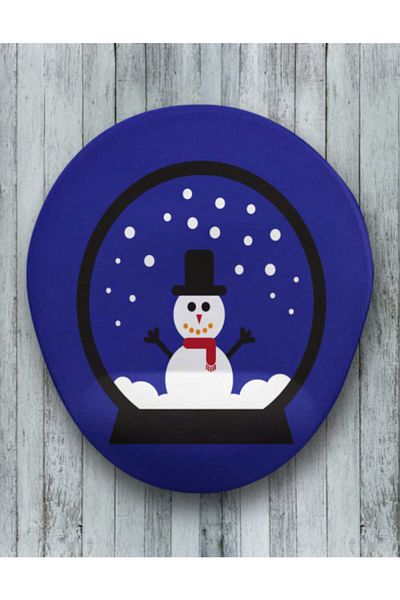 Onartem Oval Snow Globe Wrist Support Mouse Pad