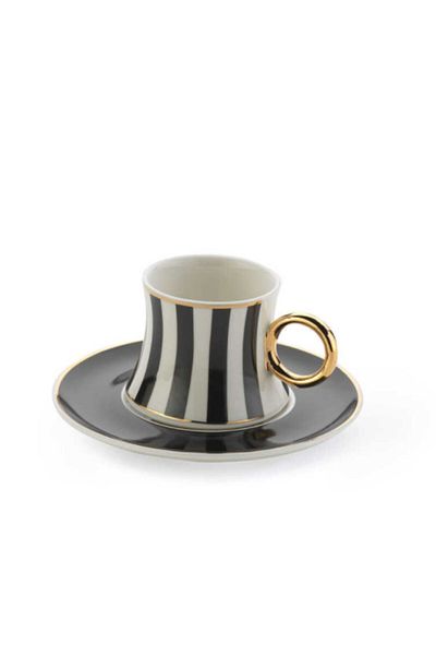 KORKMAZ Freedom 6-Person Striped Coffee Cup Set - A8631