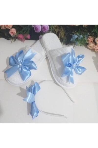 SÜSLÜTASARIM Suslutasarim Bow Maternity Slippers and Crown St002