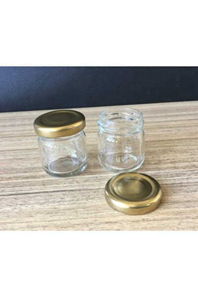 mobilreyon - 50 Adet 40 Cc Cam Kavanoz - Gold Kapak - Hediyelik , Hobi , Düğü...