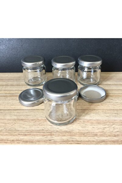 mobilreyon - 25 Adet 40 Cc Cam Kavanoz - Gümüş Kapak - Hediyelik , Hobi , Düğ...