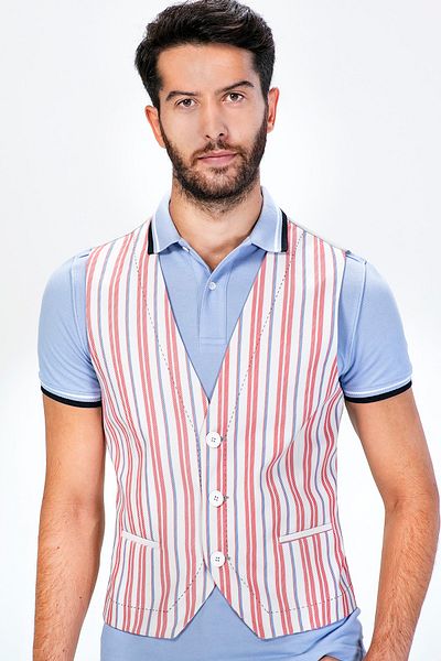 Qiovest Men's White Vest