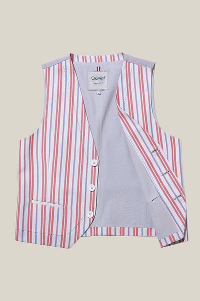 Qiovest Men's White Vest