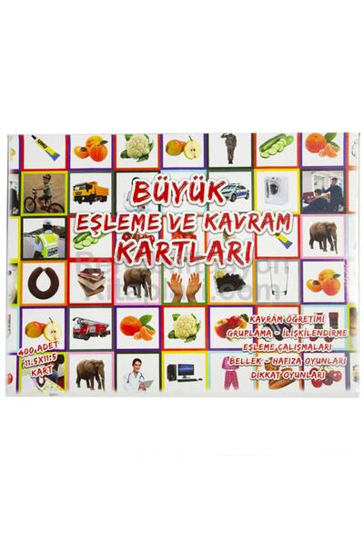 Büyük Eşleme Ve Kavram Kartları 400 Kart