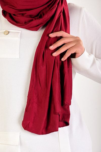 EKON Red Combed Shawl