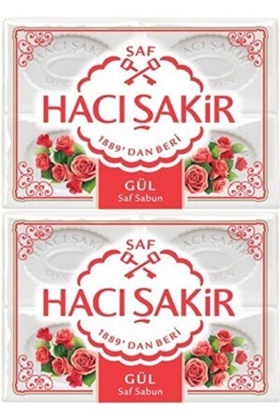 Hacı Şakir صابون الاستحمام بالورد 600 جرام 2 قطعة