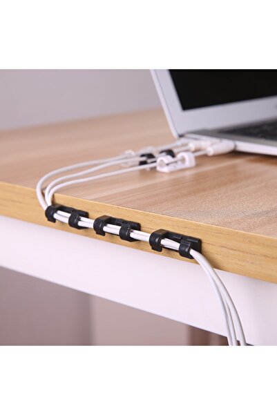 epazzar Yapışkanlı Kablo Tutucu Klips 40lı Bilgisayar Kablo Tutucu Mini Yapış...