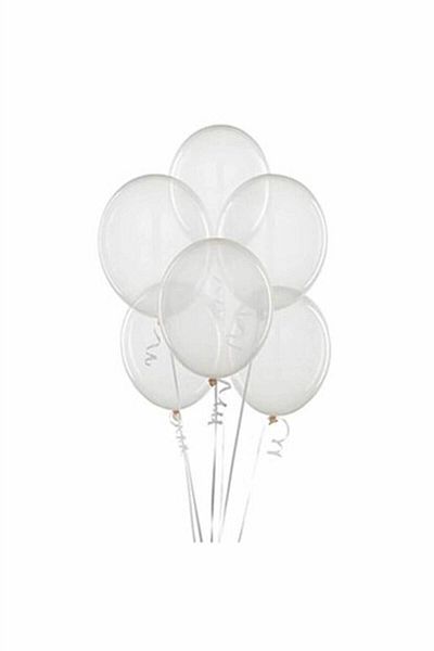 Çemrek Süs Parti Transparent Balloon - 10 Pieces