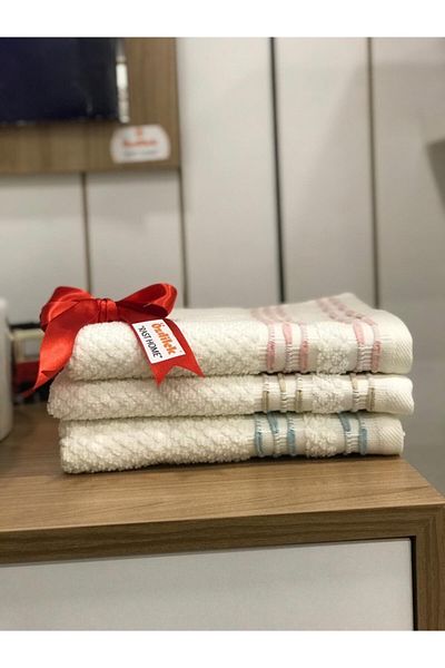 Özdilek Bronie 6-pack Πετσέτα χεριών-προσώπου 50x90 Μπεζ-μέντα-σκόνη