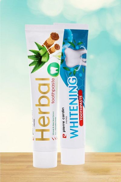 Pierre Cardin 75 ml Aloe Vera & Miscowack & Tea Tree Extract Toothpaste - 2 Pack Whitening Herbal