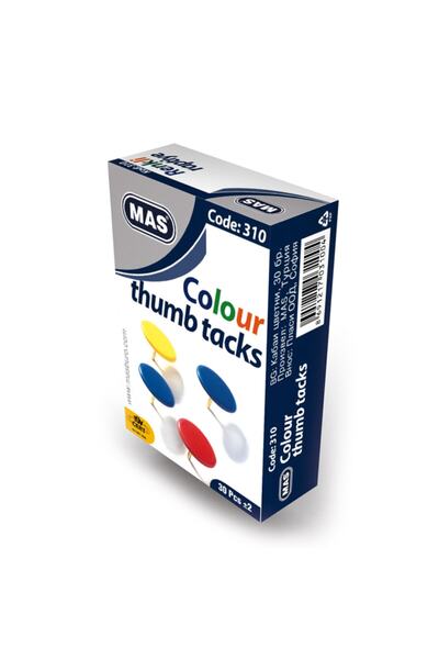 Mas Agrafe colorate acoperite cu PVC, 30 bucăți, culori asortate (36 cutii)