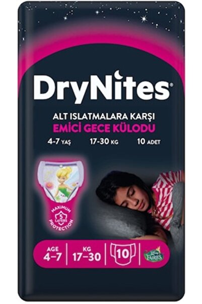 Huggies Drynites Kız Gece Emici Külodu 4-7 Yaş 60 Adet