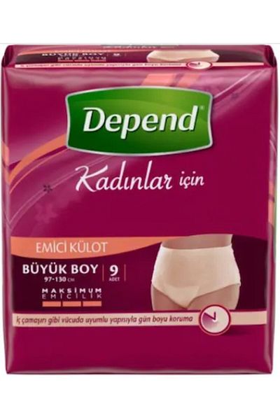 Depend Absorbent Panties Women's Large Size 9 Pieces