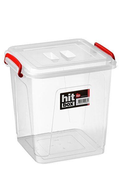 Bora Plastik Hit Box Gıdaya Uygun Kare Kapaklı Kasa No:16 – 19,5 Lt Bo446