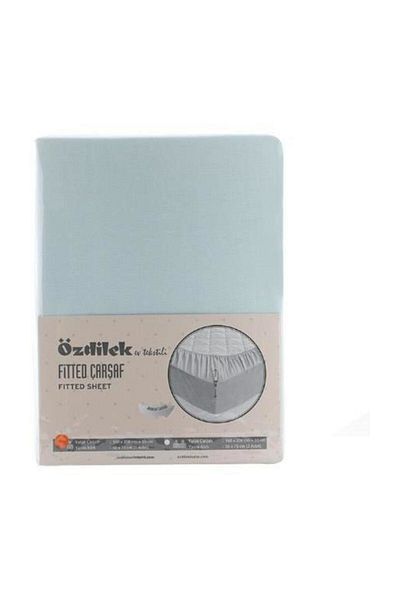 Özdilek King Size 180x200+30 Cm Fitted Bed Sheet with 2 Pillows Water Green