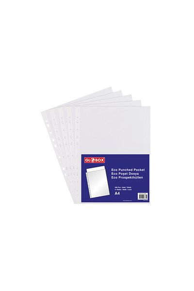 Globox A4 Eco Transparent Bag File (Pack of 100) 6681
