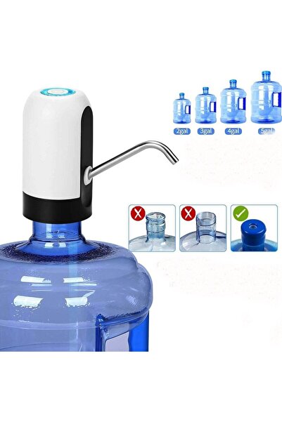 epazzar Usb Ile Şarj Edilebilir Elektrikli Otomatik Damacana Su Pompası