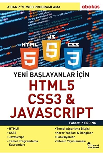 Abaküs Kitap Bsrl Obe Yeni Başlayanlar Için Html5 Css3 & Javascrıpt - Fahrett...