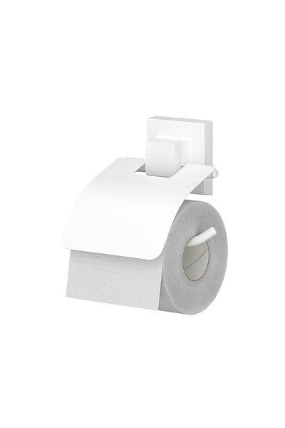 Teknotel No Punching Screw Drill!Easyfıx Adhesive Covered Toilet Paper Holder White Ef238