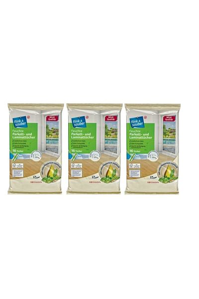 Flink Sauber Flink & Sauber 3-Piece Wet Floor Cloth Special for Parket and Lamine Surfaces