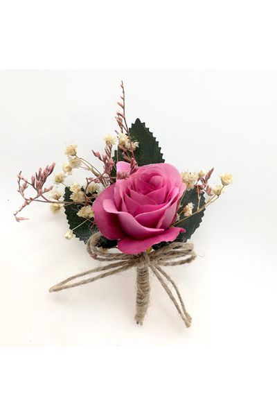 Lora Davet Boutonniere για τον γαμπρό και τους φίλους - Fushia 64633