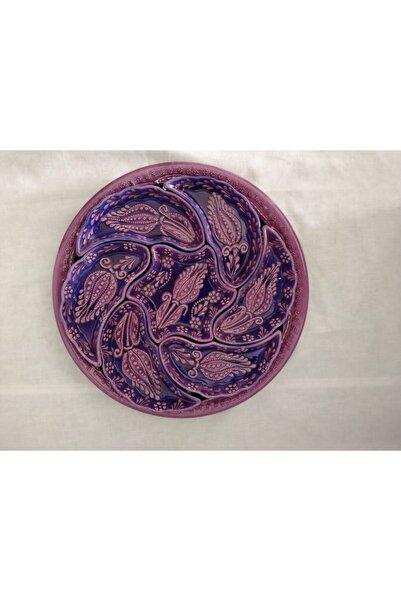 Sultan Çini -çini Tabaklı Tabaklı Kahvaltılık Çerezlik Seti