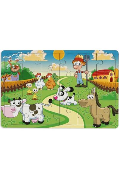 MAKETÇİNİZ 4 Adet 24 Parça Ahşap Puzzle Yapboz Set-3