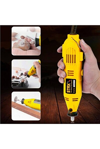 STAXX POWER 300 Parça 400 Watt 60.000 Rpm 6 Kademe Devirli Hobi Gravür Taşlama Zımpara Çantalı Set