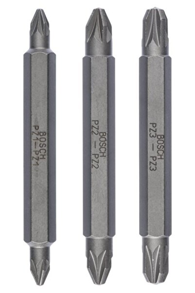 Bosch - Çift Taraflı Vidalama ucu PZ1/2/3*60 mm 3'lü