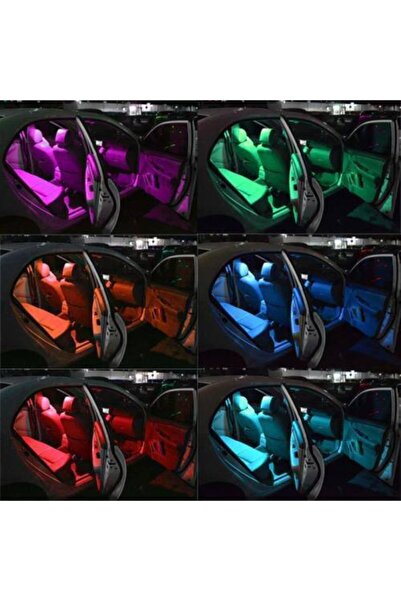 Genel Markalar Tiger Marketing Kumandalı Çakarlı T10 Araç Park Ampulü ( 2 Adet ) 18 Led Rgb - Tüm Araçlara Uyumlu