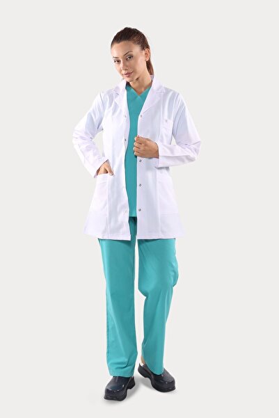 PRODEXY Klasik Yaka Kısa Boy Önlük Doktor Önlüğü Hemşire Önlüğü Öğretmen Ecza...