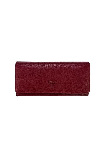 Garbalia Women's Burgundy Wallet with Cell Phone Compartment