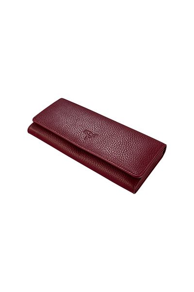Garbalia Women's Burgundy Wallet with Cell Phone Compartment
