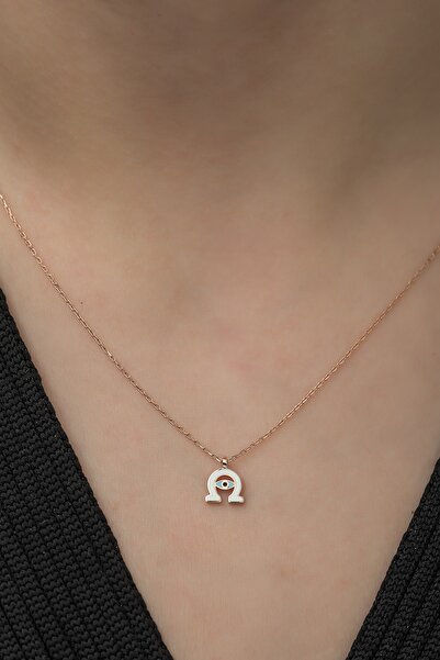 Nereze Kadın 925 Ayar Gümüş Minimal At Nalı Kolye