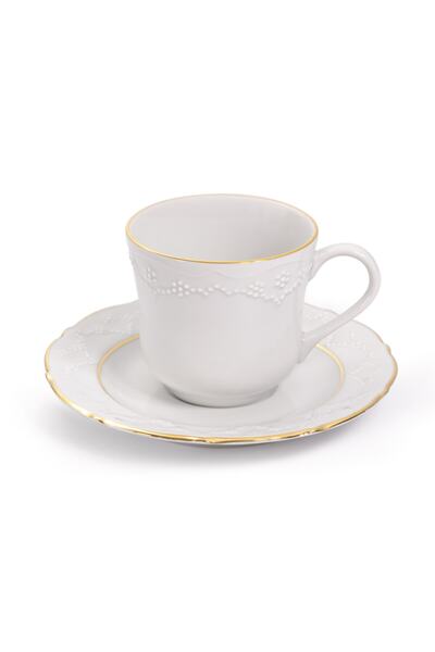 tureks pottery طقم فناجين قهوة Tureks Porland Gold Gild مكون من 6 قطع