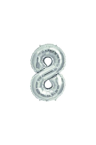 Deniz Party Store Silver Foil Balloon (8) Number 36- 40 cm