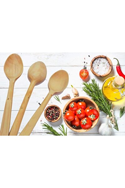 Lizge Naturel ملعقة خشب بوكسوس مقاس متوسط ​​Ln-376 مجموعة من 3