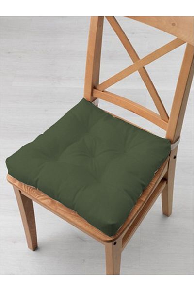 TEZKOTEKSTİL Copy - Khaki 4-Piece Combination Fluffy Square Chair Cushion 40 X 40 cm