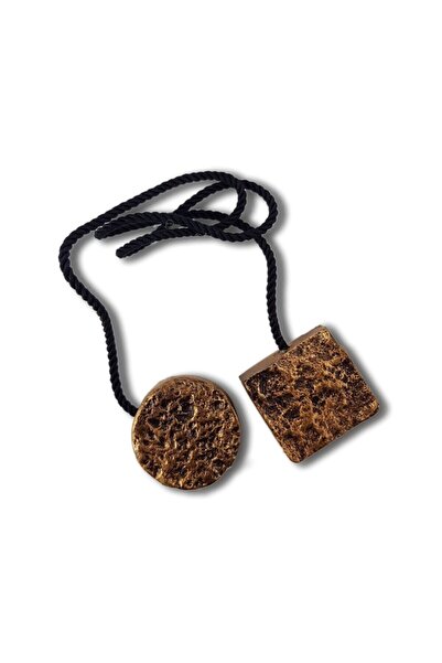 Alesta Home Metal Kare Mıknatıslı Perde Tutucu Magnet 4x48cm - Altın, Tek Ebat