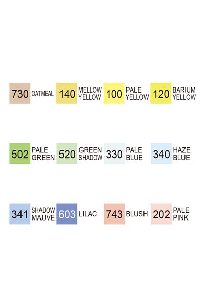 Zig Kurecolor Twin Pale Colors 12 Piece Marker Set S Kc-3000/128 5