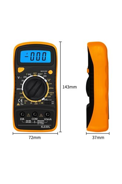 SolinpaTech Xl830l Dijital Multimetre – Volt, Amper, Ohm Ölçen Geniş Fonksiyonlu Avometre