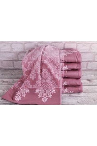 Özdilek 6 τεμάχια Ayda Velvet Πετσέτα Προσώπου 50x90 cm 2 Γκρι 2 Ροζ 2 Καφέ