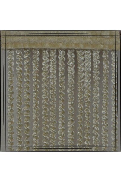 GÜLPINAR PERDE Krem Gümüş Simli Bukle Ip Perde