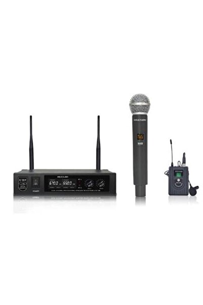 Gold Audio U-626ey Tek El Ve Yaka Uhf Çift Telsiz Mikrofon