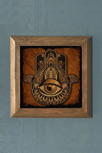 Solid Framed Stone Painting Wall Decor 28x28 cm wall Decor