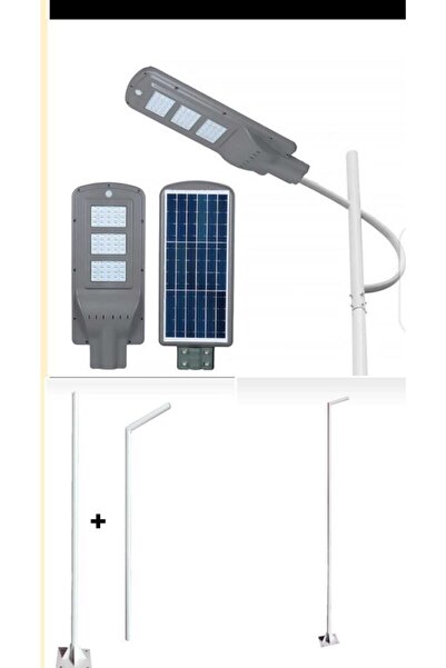 Cata Güneş Enerjili Bahçe Aydınlatma Direği+60w Solar Sokak Lambası